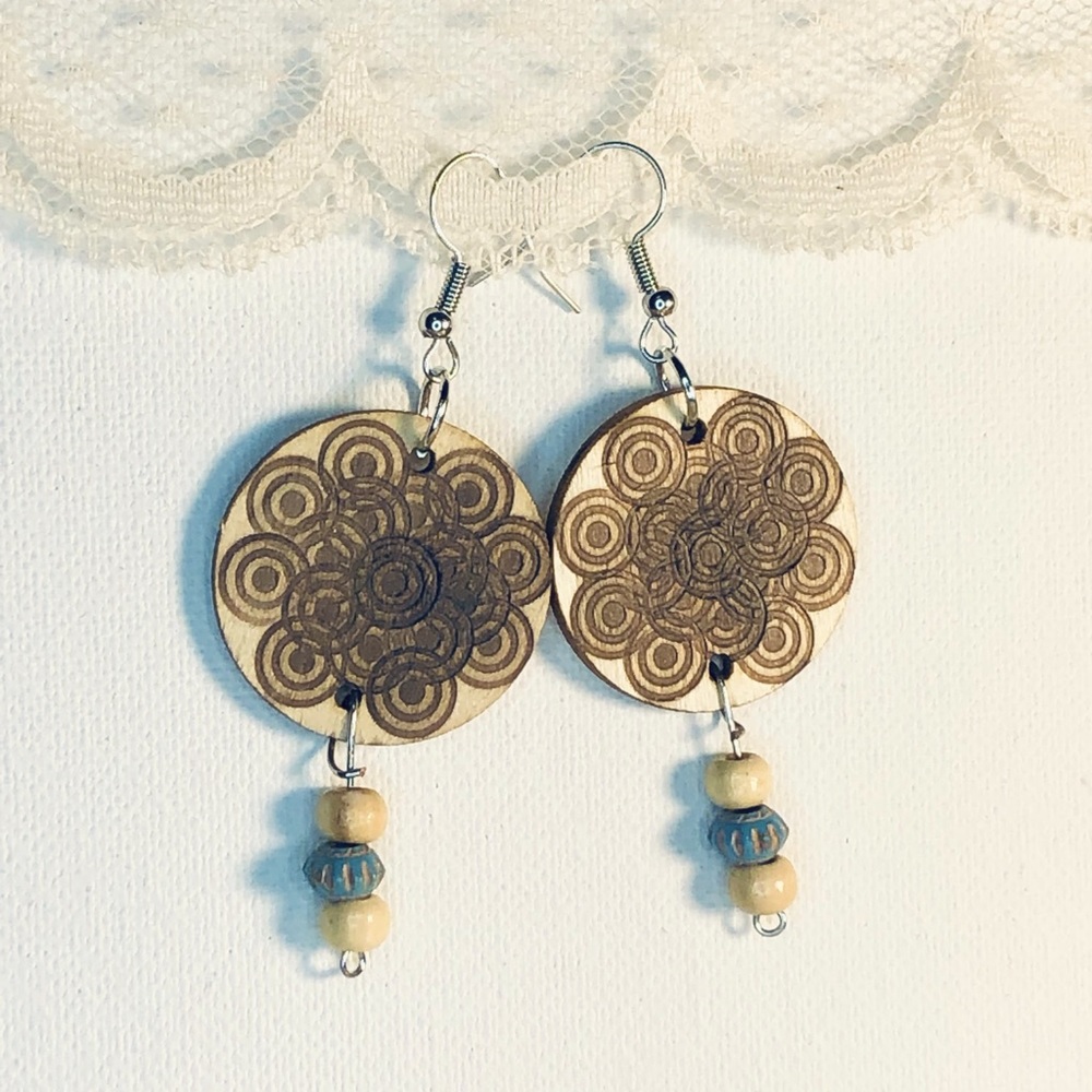 {Pyrography Earrings} 🔥